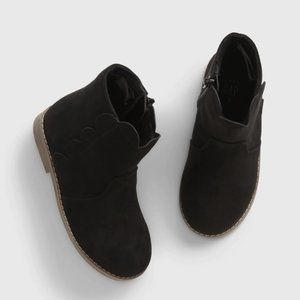 GAP Toddler Suede Ankle Boots Girls 8 Black NEW